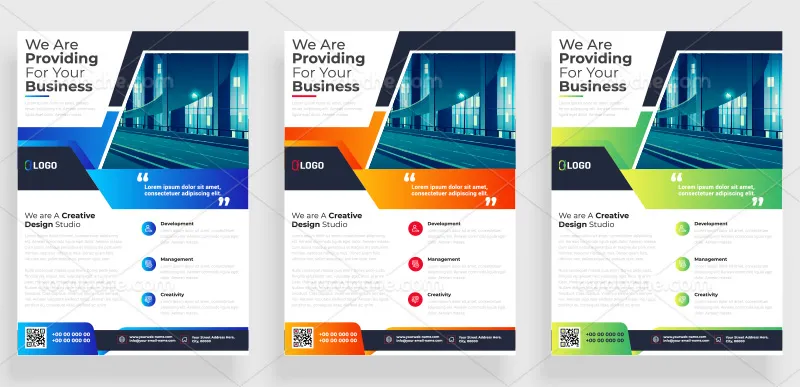 وکتور تراکت A4 بیزینس | گرافیک با طعم تربچه