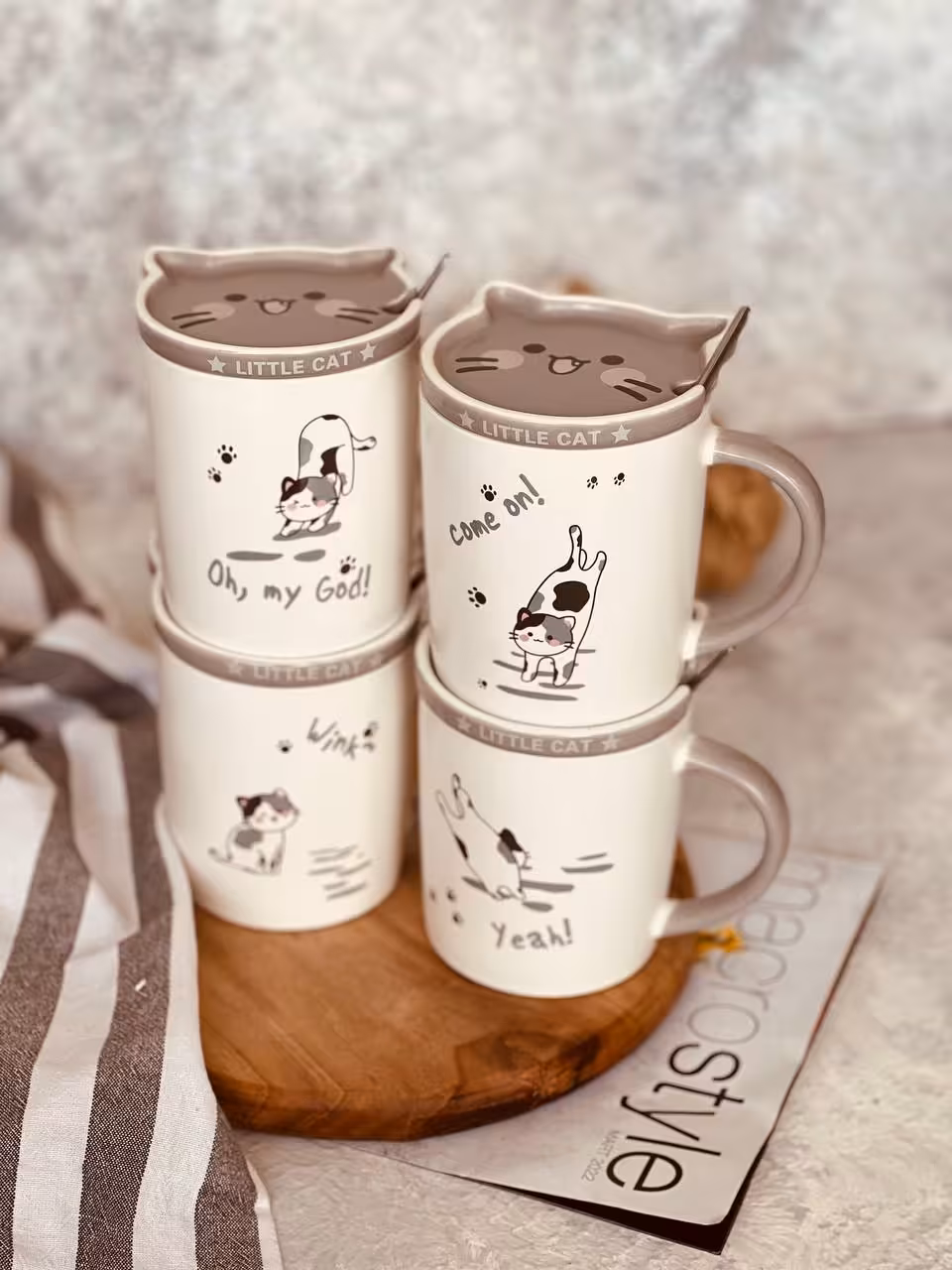 ماگ بیسکوییتی گربه