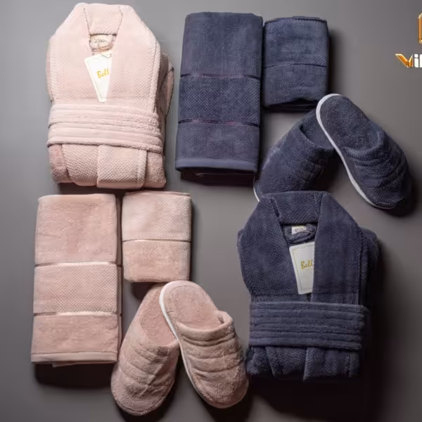 ست 10 پارچه حوله عروس و داماد bello