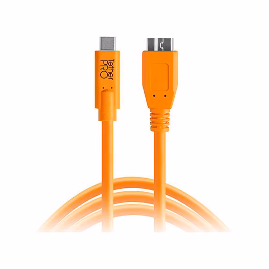 کابل تترتولز Tether Tools TetherPro USB Type-C Male to Micro-USB 3.0 Type-B Male Cable CUC3315-ORG