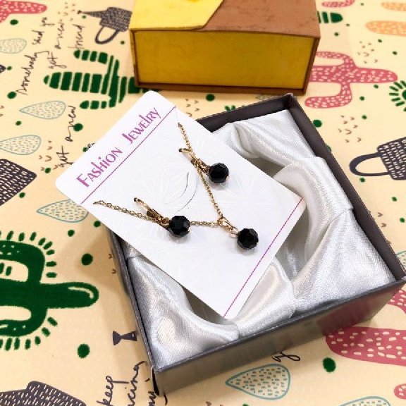 نیم ست ظریف سواروسکی استیل زنانه دخترانه مارک ژوپینگ