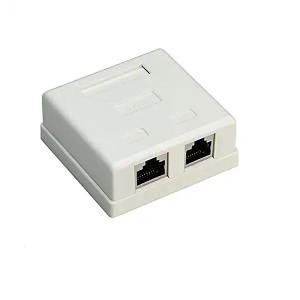 خرید پریز شبکه روکار دو پورت Cat6 - بهترین قیمت   گارانتی 12 ماهه در آی تی شبکه