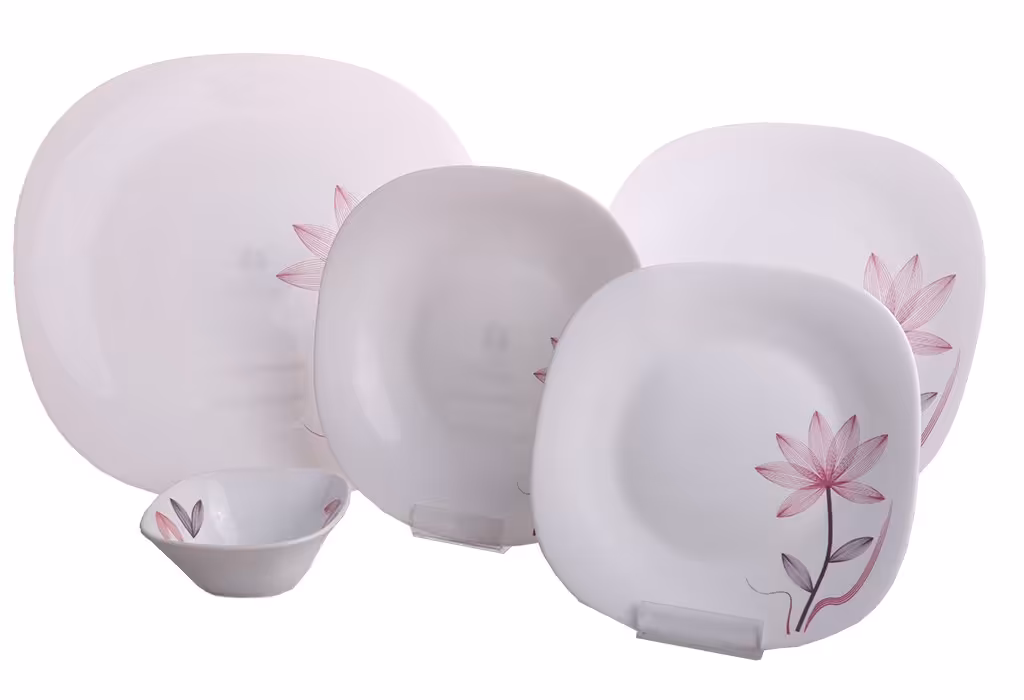 سرویس 6نفره اوپال مقصود طرح  تینا صورتی