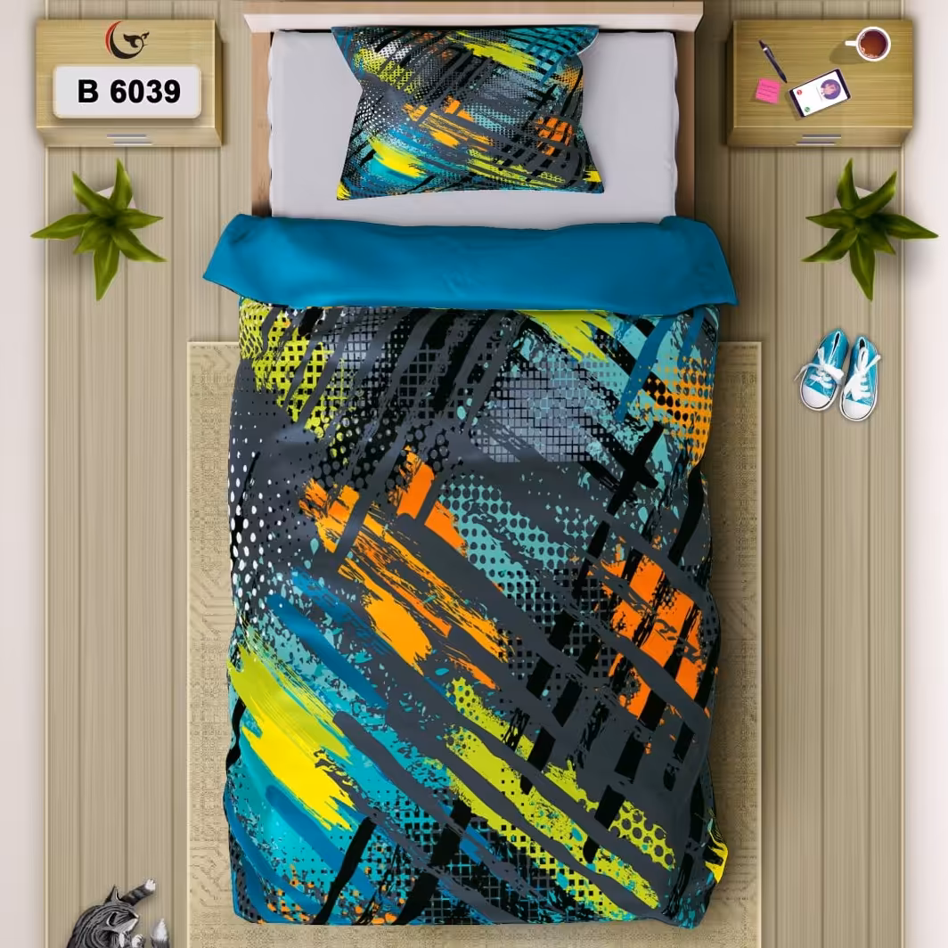 روتختی تک نفره طرح اسپرت جنس میکرو درجه یک رنگ کد B6039