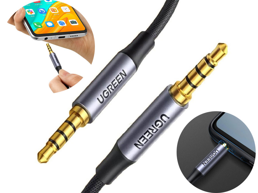 کابل انتقال صدای آی یو ایکس 15 متری یوگرین UGREEN AV183 20497 4-Pole Stereo AUX