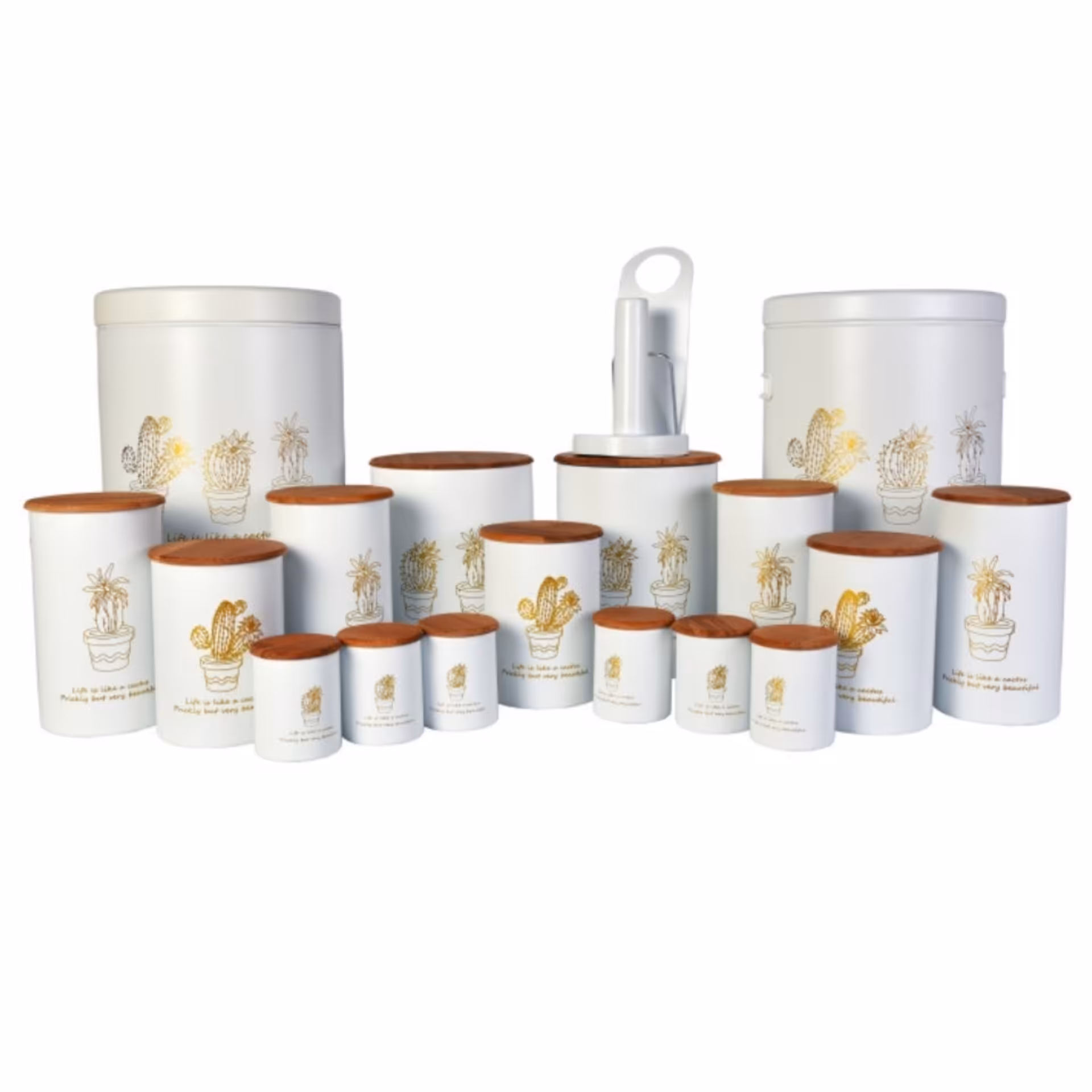 سرویس آشپزخانه 18 پارچه MGS مدل کاکتوس طلایی