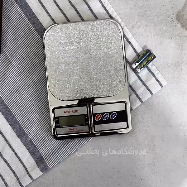 ترازو دیجیتال آشپزخانه 10 کیلویی طرح استیل مدل AM-500
