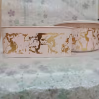 ست تفاله گیر و جا اسکاج ماربل، رنگ کرپ روکش طلایی