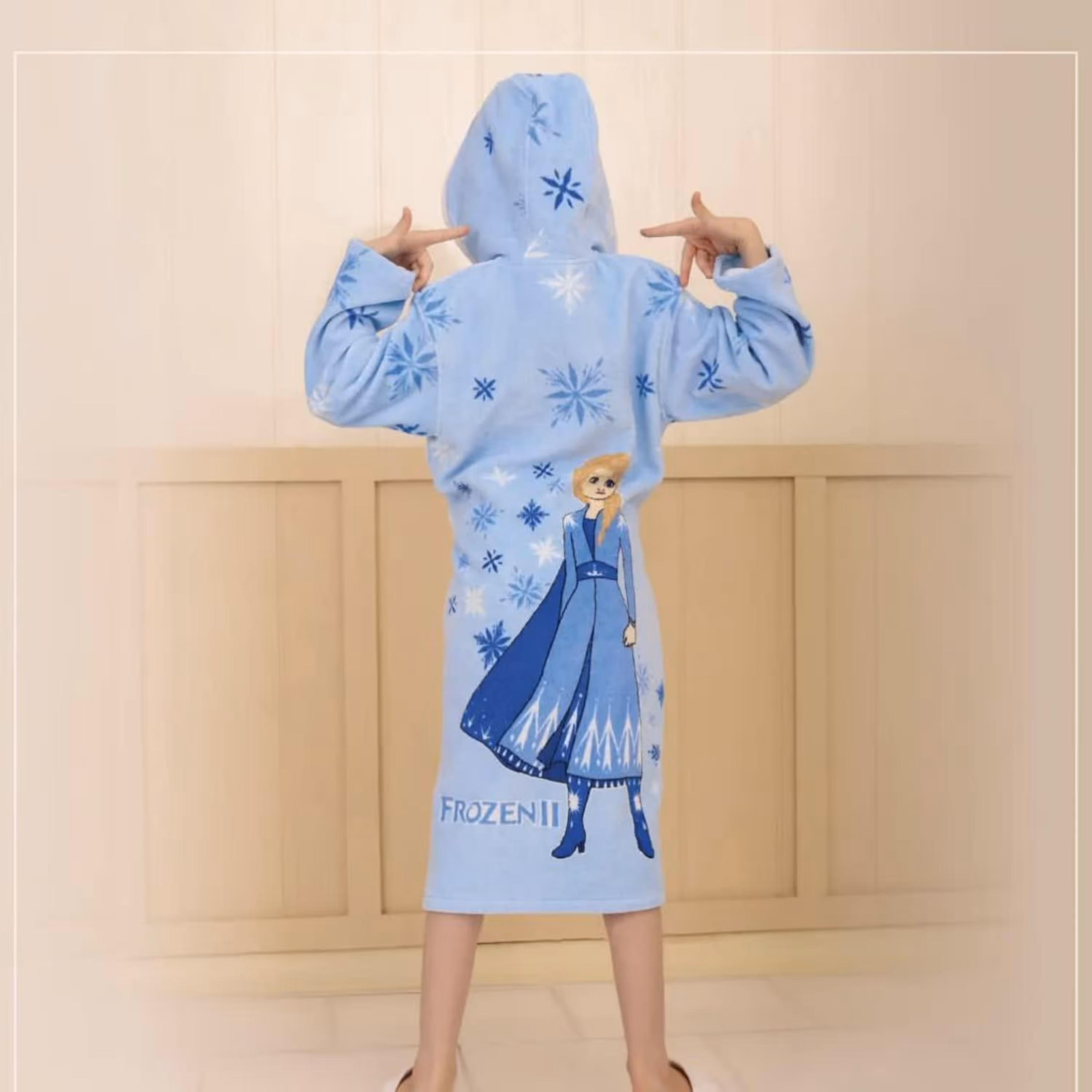 حوله تنپوش کودک پودایران طرح فروزن سایز 100 (100درصد پنبه) ضد حساسیت و ضد باکتری