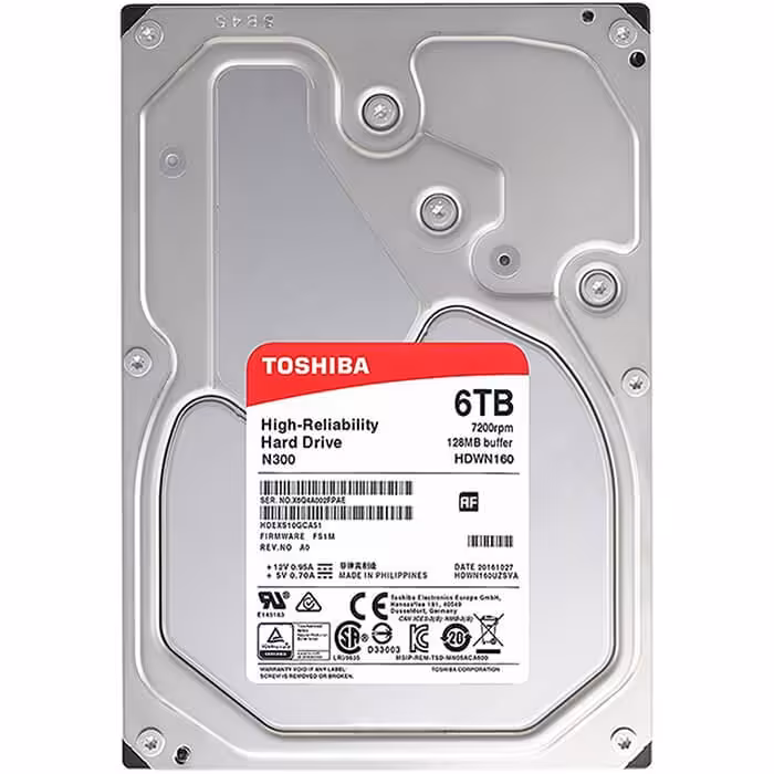 هارد دیسک اینترنال توشیبا TOSHIBA N300 6TB