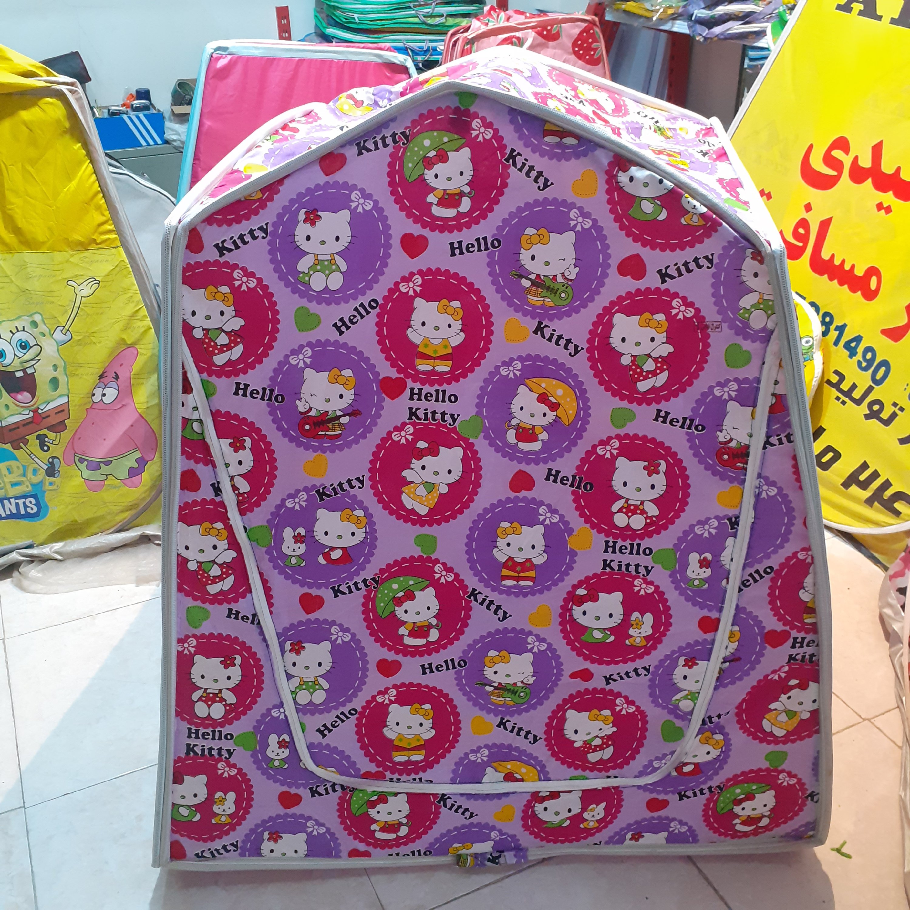 چادربازی نوجوان پارچه ای طرح پونی بنفش
