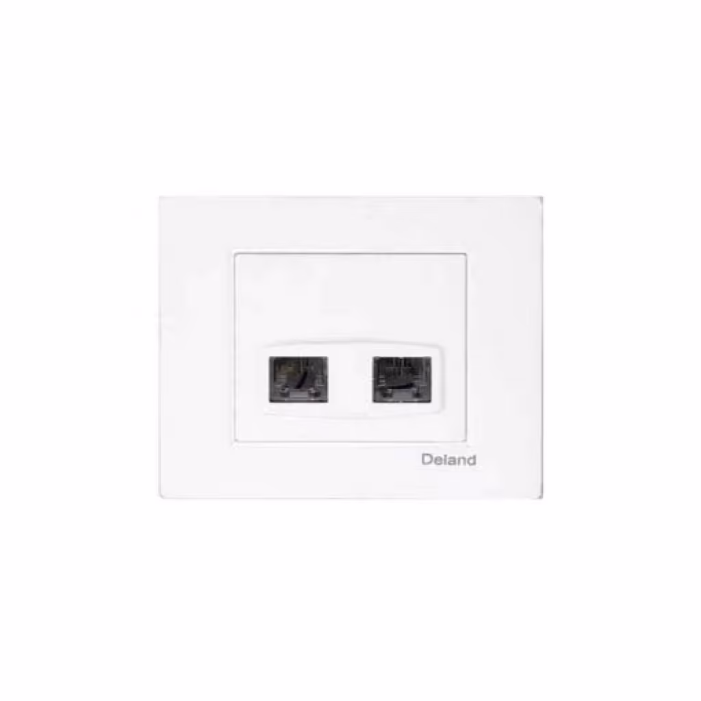 پریز تلفن دوقلو (4خط) دلند پلاس مدل آسا - قیمت و خرید | فروشگاه نت ران