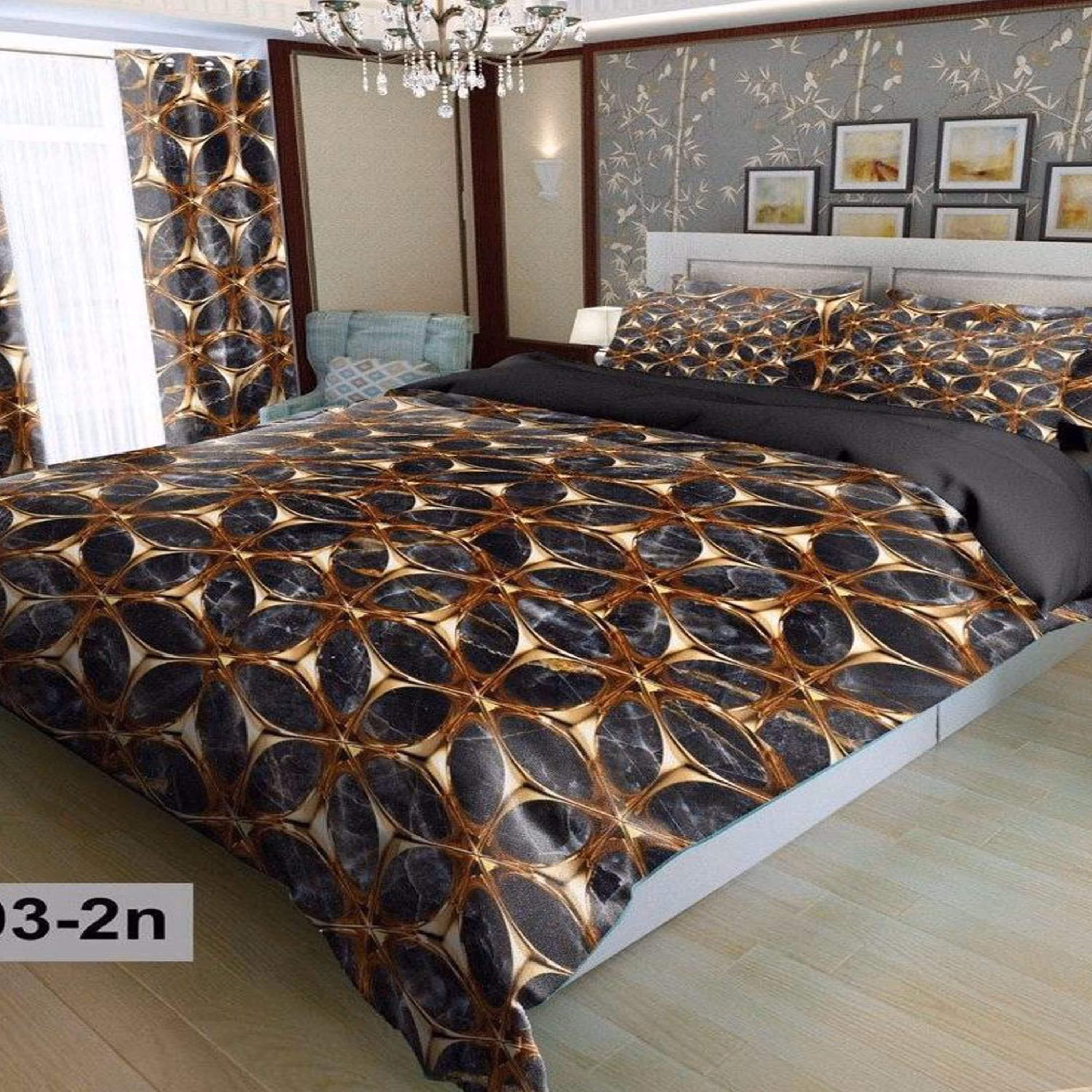 سرویس روتختی 2 نفره تنسل چاپی برندترک لند(Turk Land) z 93-2
