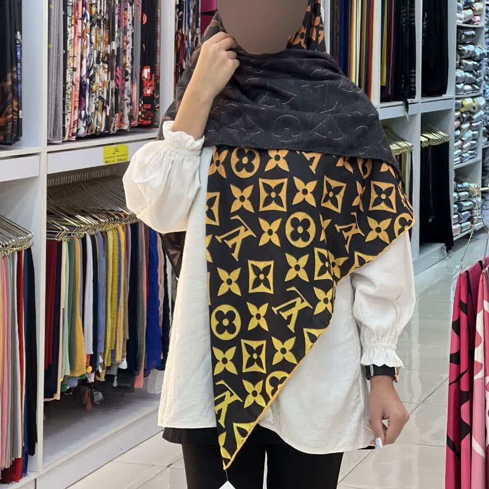 روسری نخی دست دوز طرح جدید
