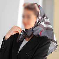 مینی اسکارف (باندانا) طرح چهارخونه  طوسی ارسال رایگان 