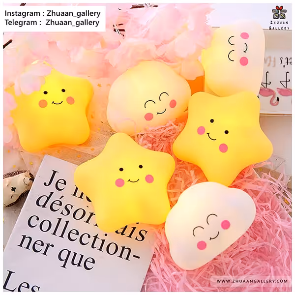چراغ خواب Happy Sky طرح ابر و ستاره خوشحال