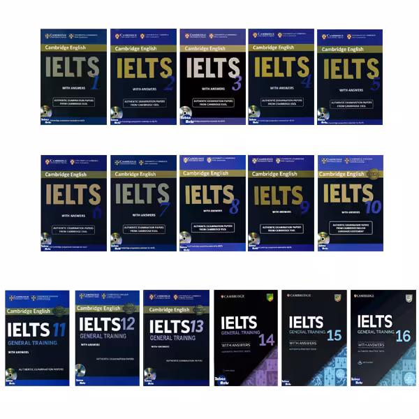 کتاب Cambridge IELTS General اثر جمعی از نویسندگان انتشارات زبان مهر 16 جلدی