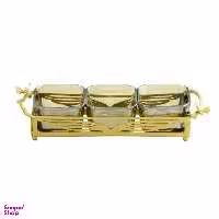 اردو خوری برنجی سالینو مدل سه خانه کد B-7043