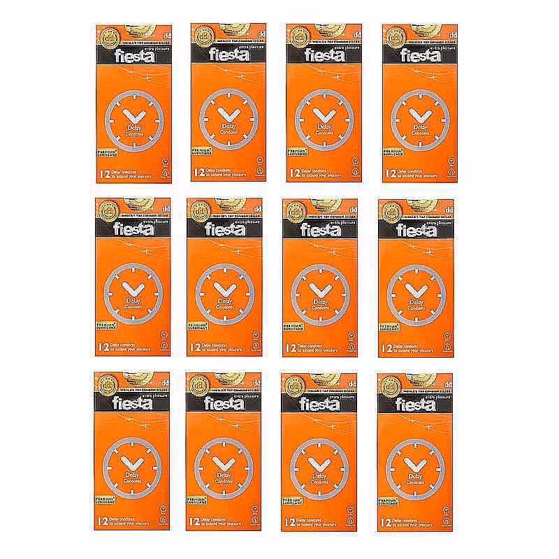 کاندوم فیستا مدل دیلی مجموعه 12 عددی | Condoms Delay Fiesta 12 Plain