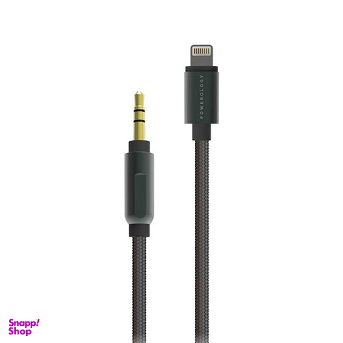 کابل لایتنینگ به AUX پاورولوژی (Powerology) مدل P12LAUGY طول 1.2 متر