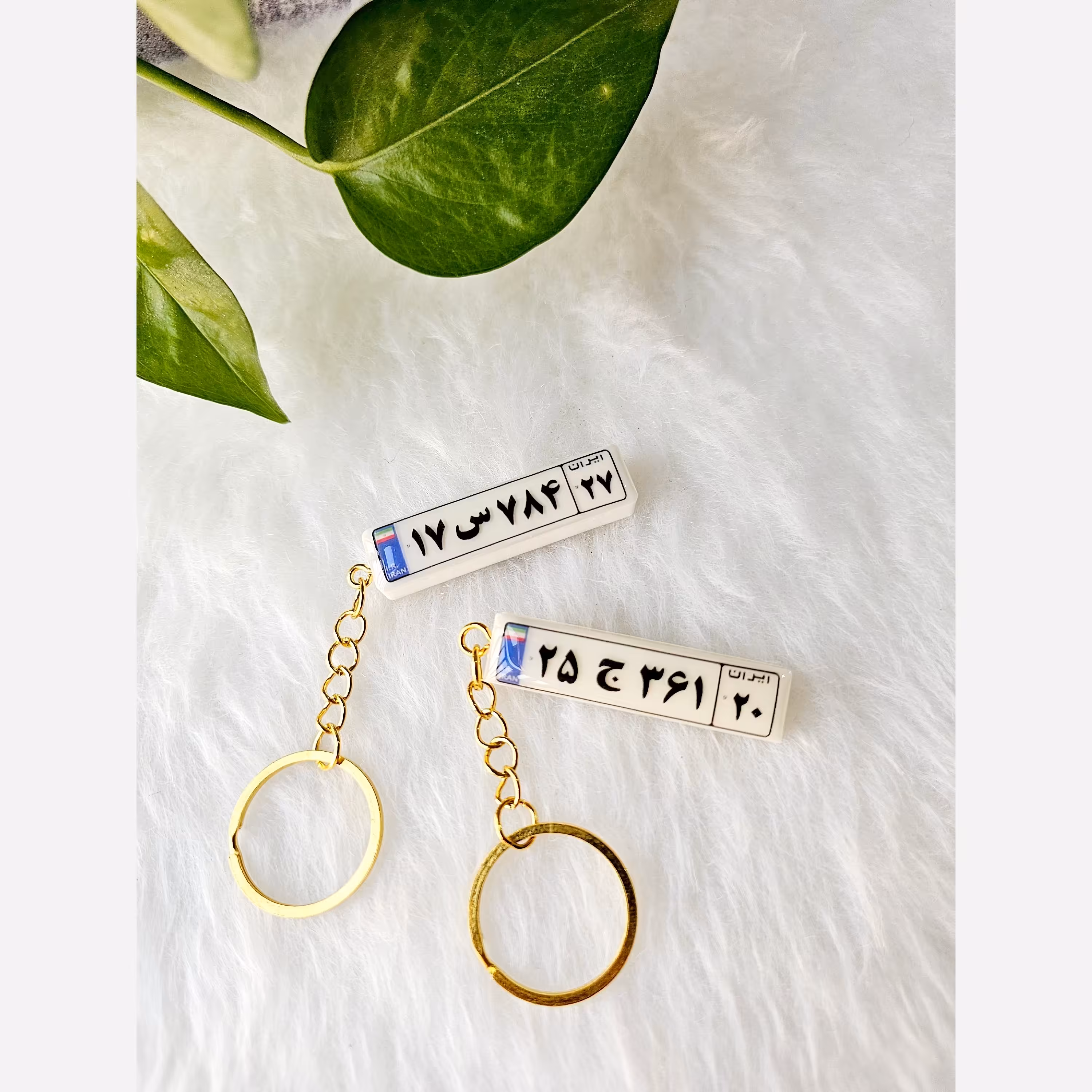 جاسوئیچی و جاکلیدی پلاک ماشین رزینی بدون فریم -زیورآلات دستساز رزینی