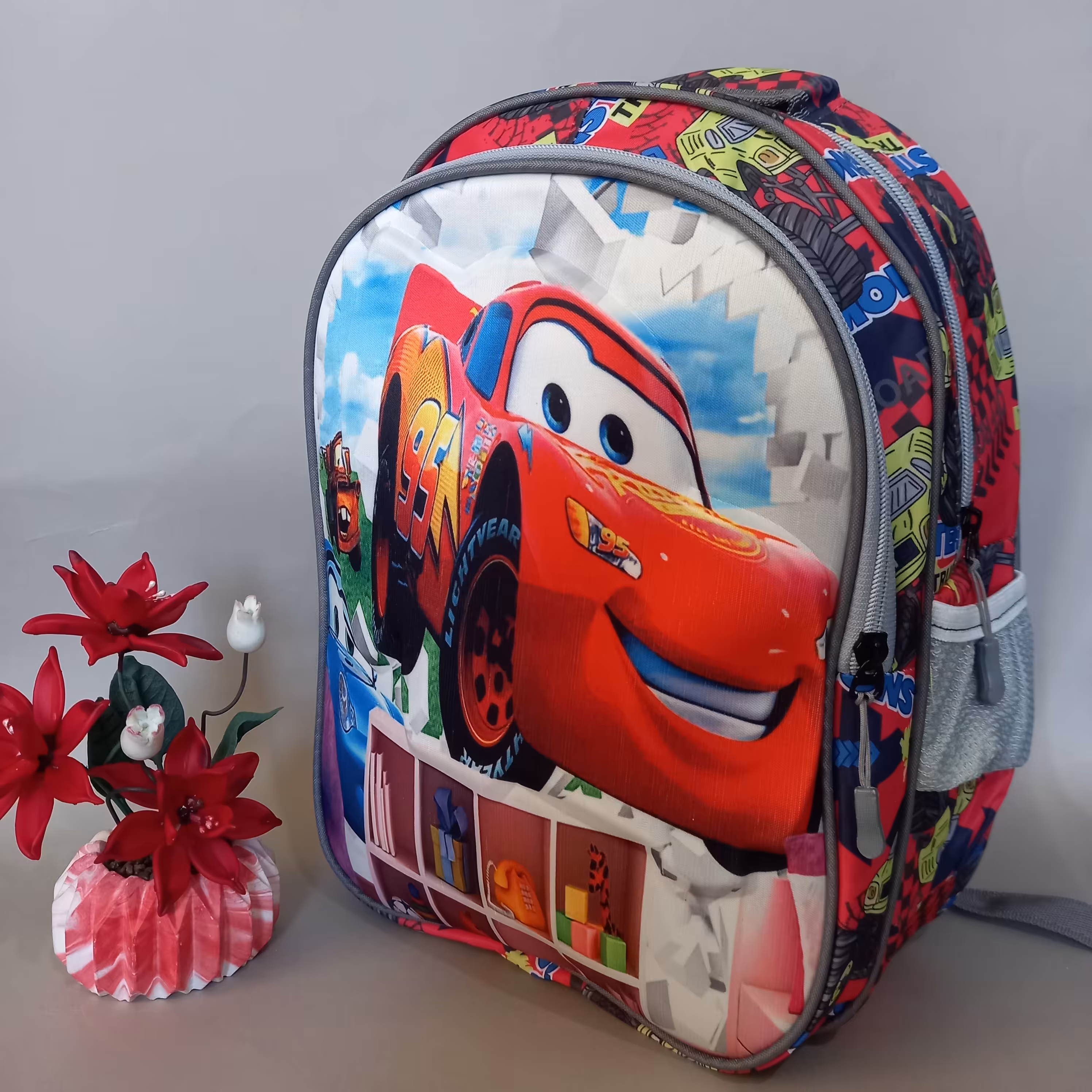 کوله مدرسه پسرانه طرح ماشین (ارسال رایگان) 