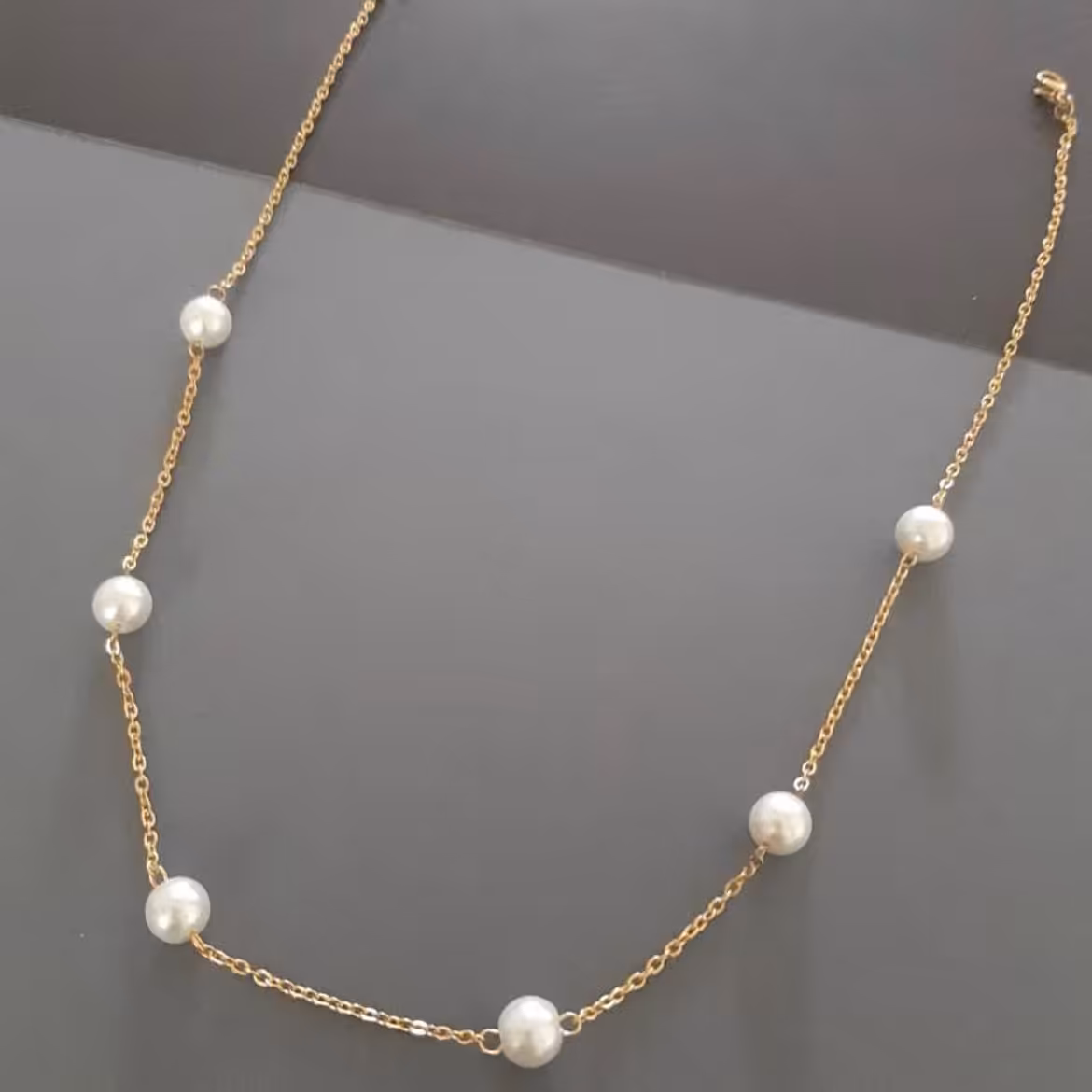 گردنبند مرواریدی استیل رنگ ثابت(بدلیجات)