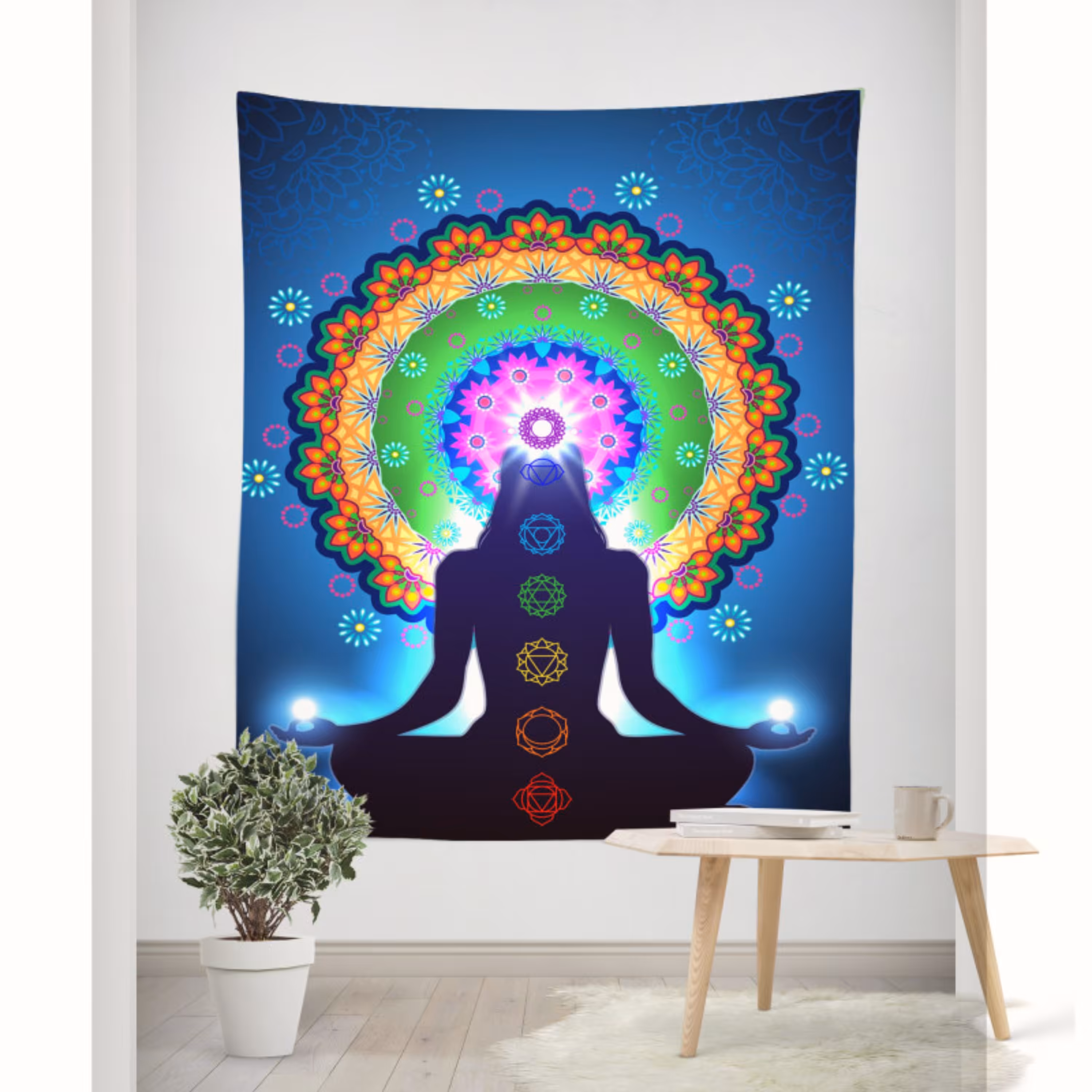 پوستر پارچه ای طرح تپستری یوگا کد 023