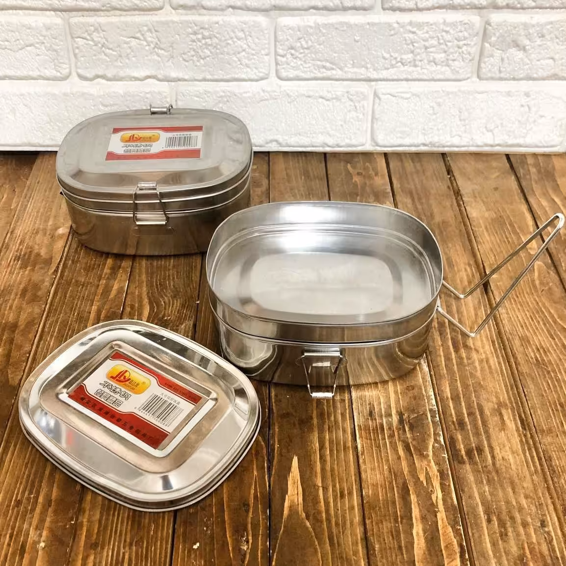 ظرف غذای استیل دوطبقه یک عددی باارسال رایگان