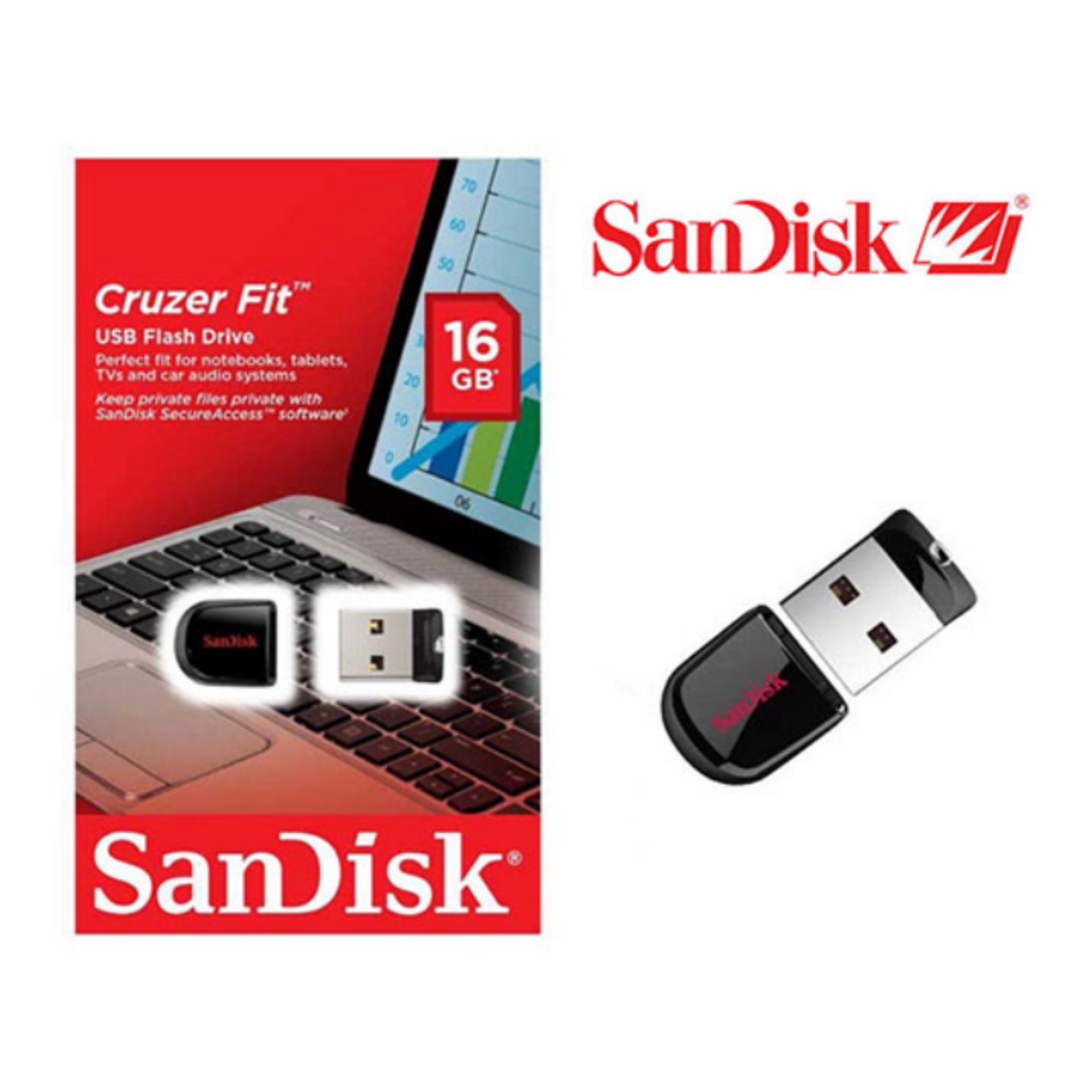 فلش مموری 16 گیگ سن دیسک مدل cruzer fit کیفیت عالی