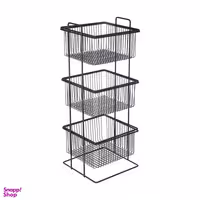 سبد سیب زمینی و پیاز طرح مربع مدل 3 طبقه