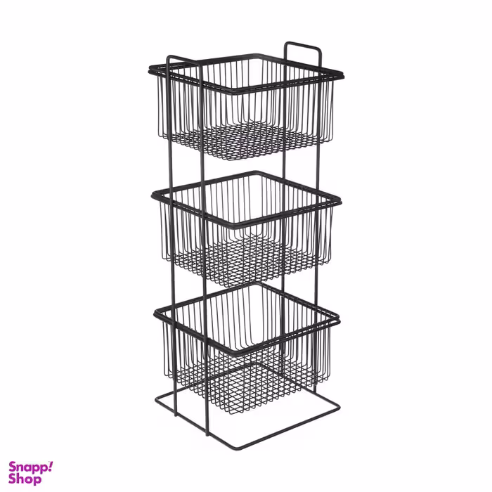 سبد سیب زمینی و پیاز طرح مربع مدل 3 طبقه