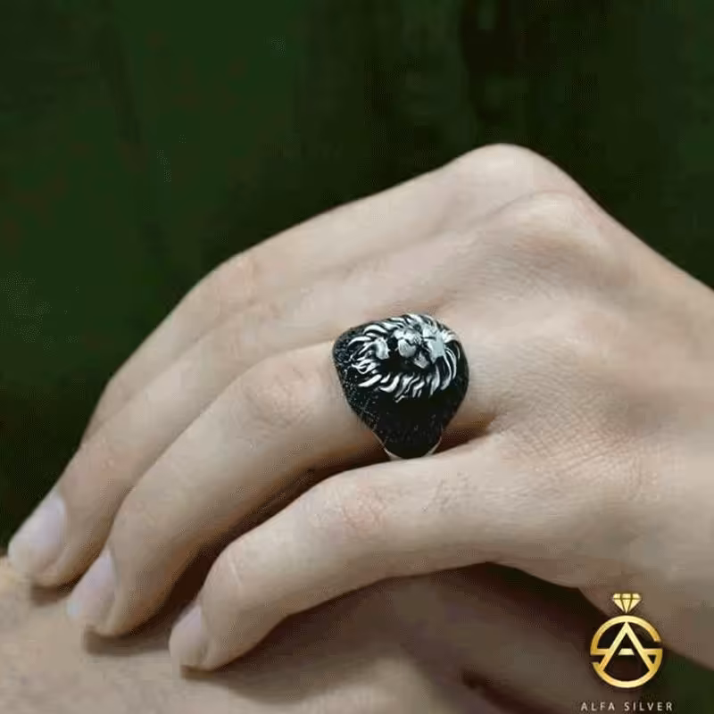 انگشتر نقره مردانه کد mr044