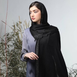 شال نخی مشکی ترک