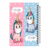 دفتر نقاشی 60 برگ مشایخ طرح اسب تک شاخ (یونیکورن) کد 4