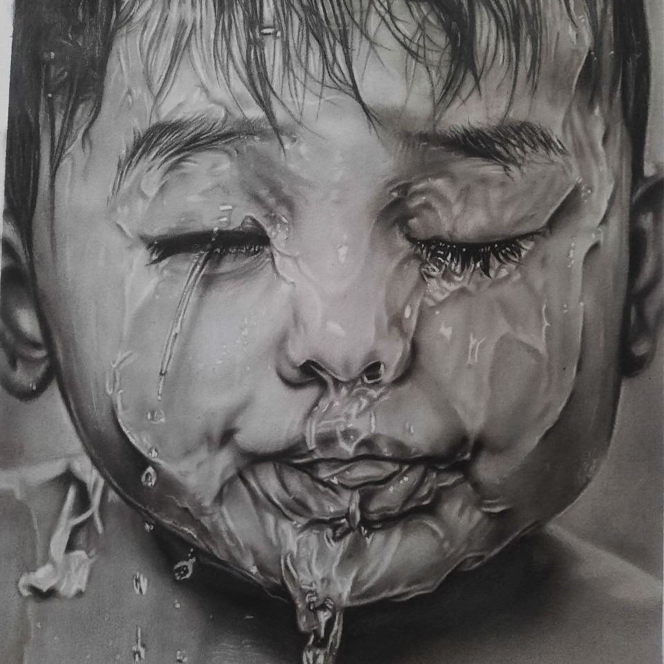 طراحی چهره عزیزانتان به سبک سیاه قلم A3