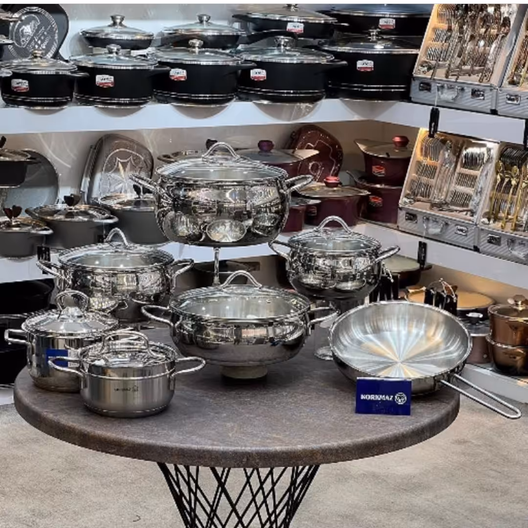  سرویس قابلمه 9پارچه استیل اصل برند کرکماز ترکیه بسیازیبا و باکیفیت