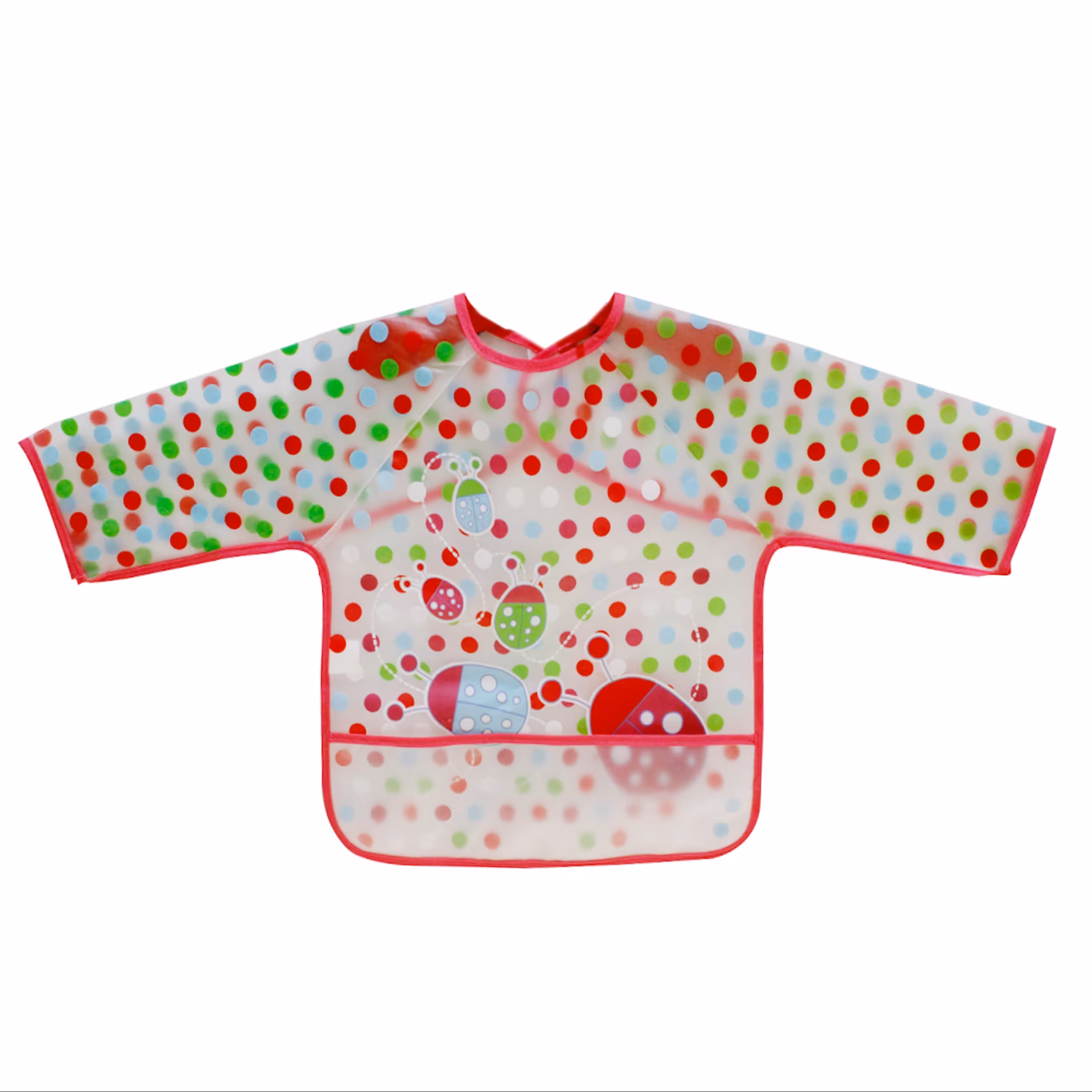  پیش بند نوزادی رنگ چند رنگ کفشدوزک مدل  2372.8