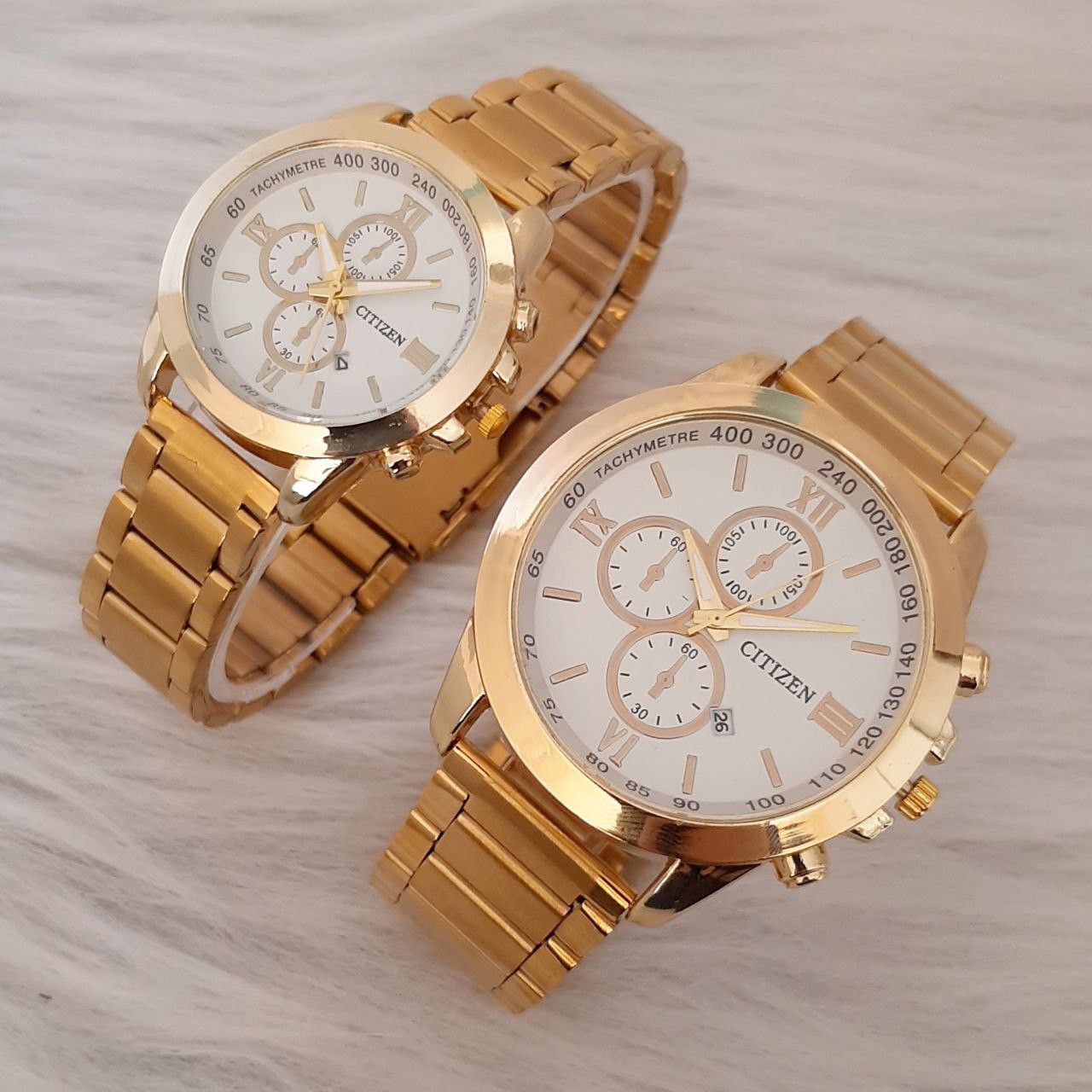 ست ساعت رومانسون طلایی صفحه سفید