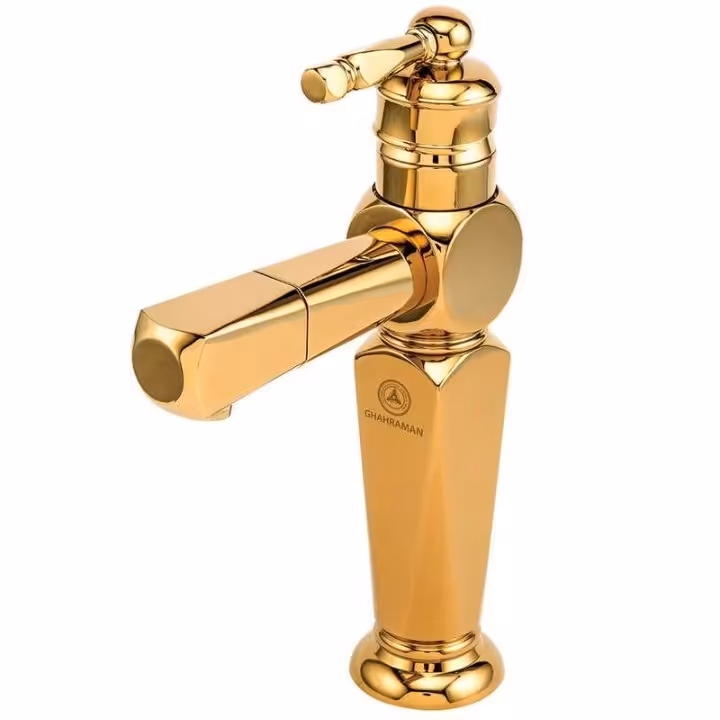 شیر روشویی ارس طلایی براق قهرمان مخلوط اهرمی 