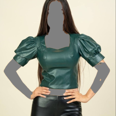 کراپ تک چرم آستر دوزی شده