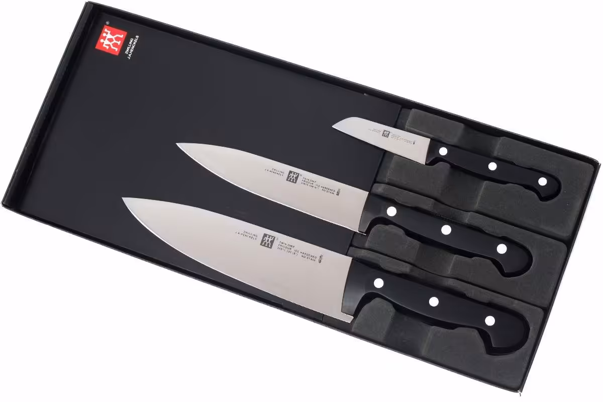 ست چاقو سه عددی زولینگ مدل تویین شف zwilling twin chef knife set 3pcs