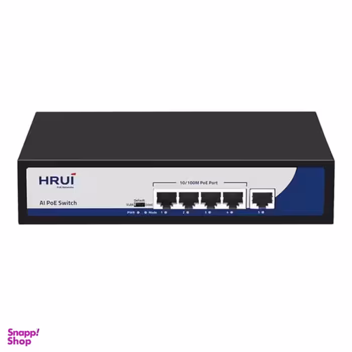 سوییچ 4 پورت PoE اچ ار یو آی مدل SW HR900-AF-41N