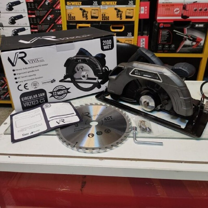 اره گردبر اره دیسکی 230 میلیمتر 2100 وات ویوارکس VR2123CS 