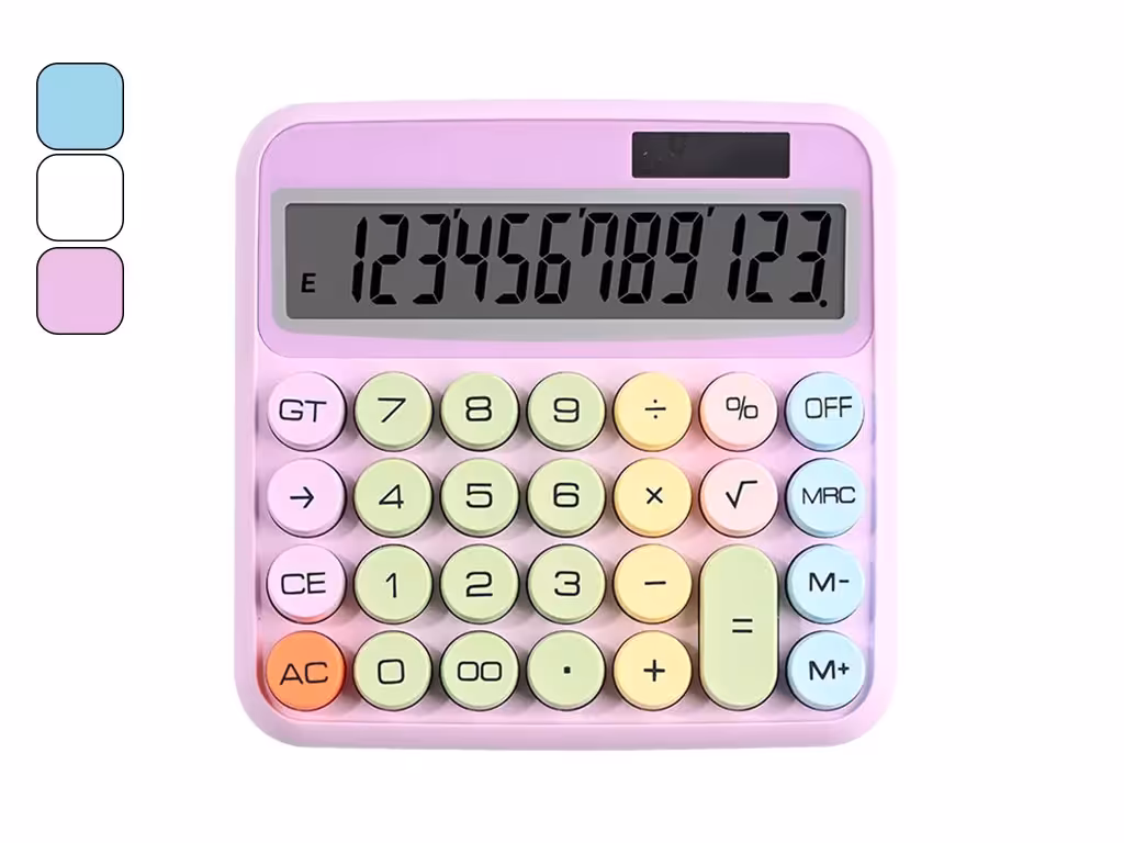 ماشین حساب دکمه رنگی سایز بزرگ