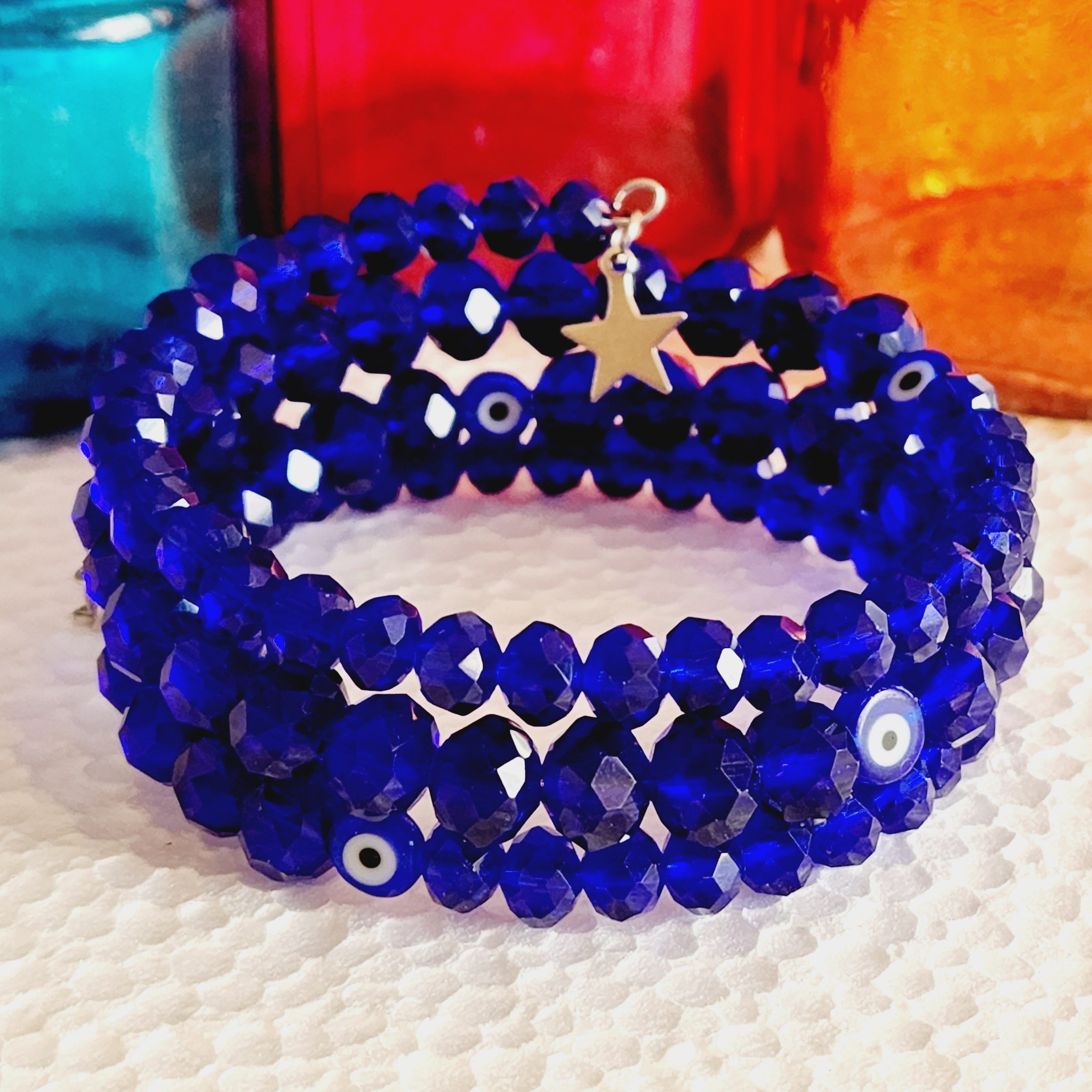 دستبند کریستالی چشم زخم