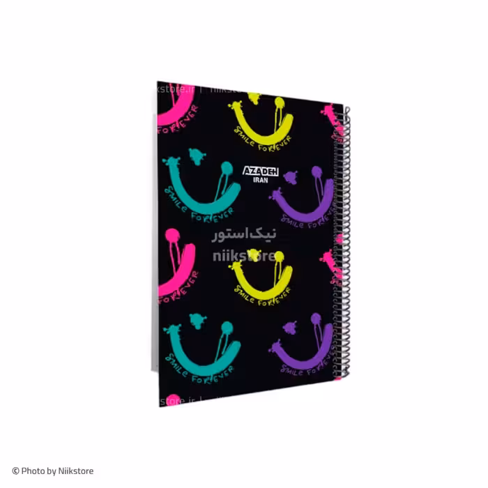 دفتر 100 برگ وزیری جلد سخت تک سیم آزاده کد 136