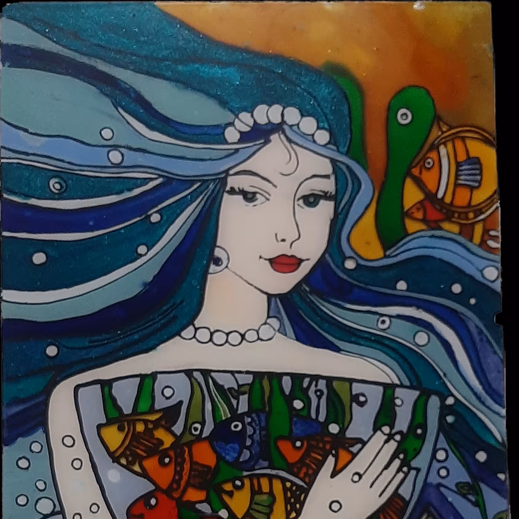 تابلو طرح پری دریایی