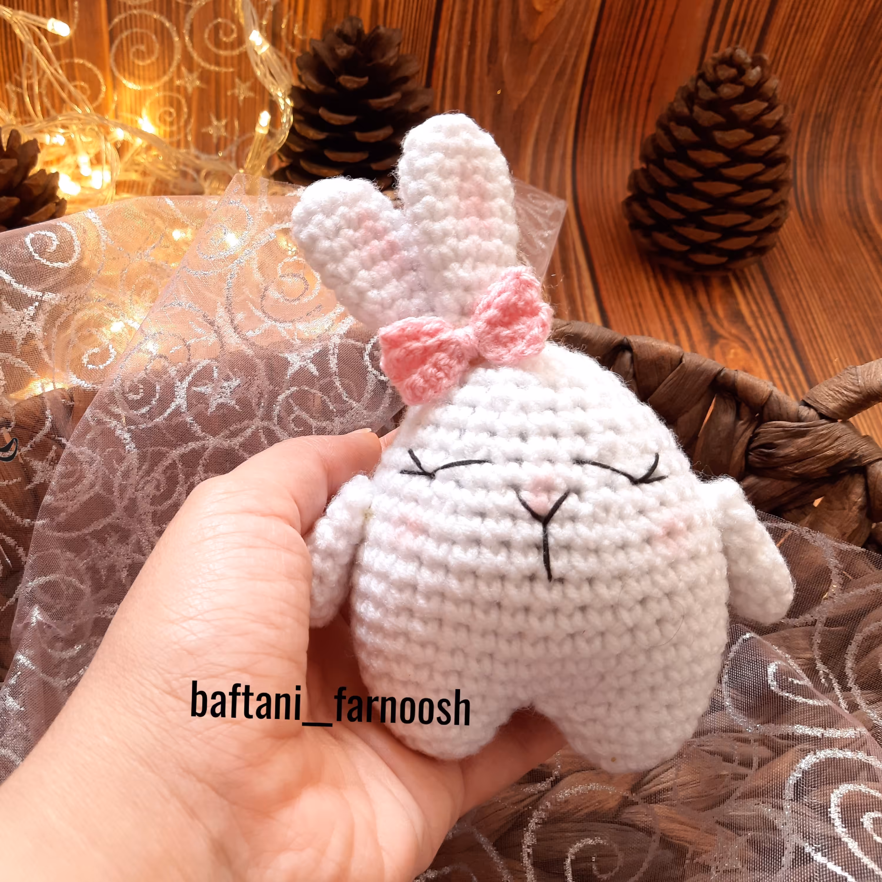 عروسک خرگوش خوابالو دستبافت