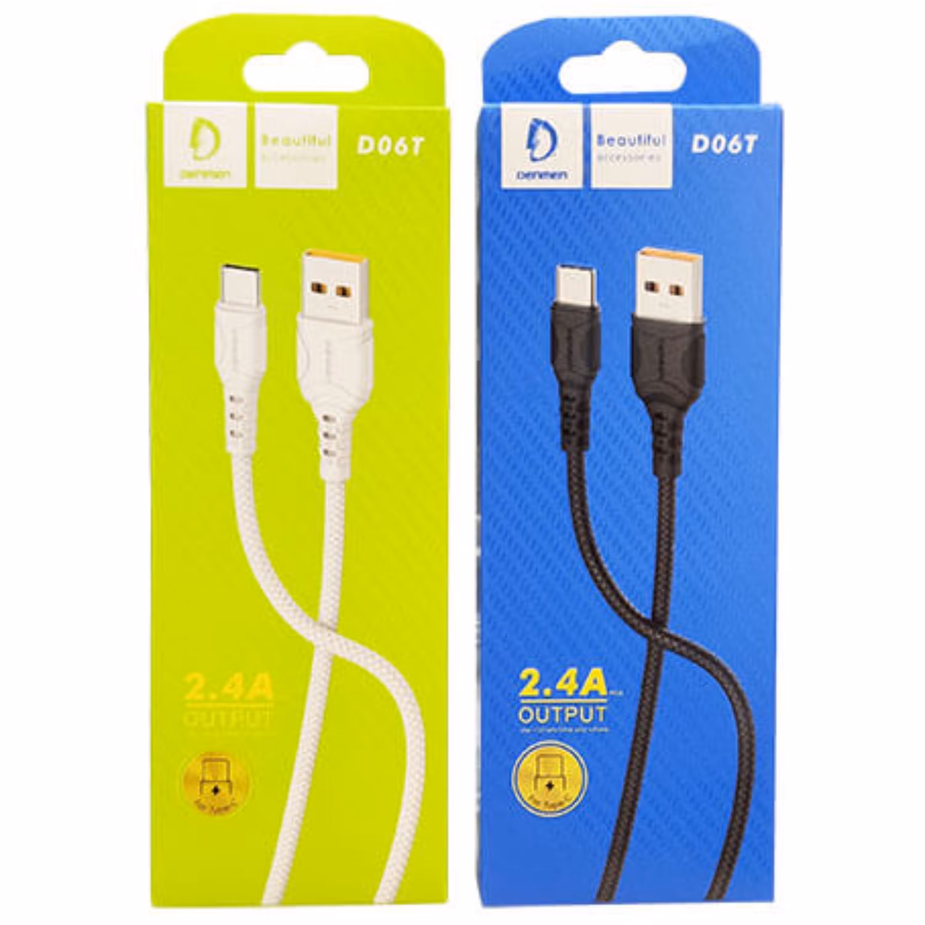 کابل تایپ سی DENMEN مدل D06T پکدار